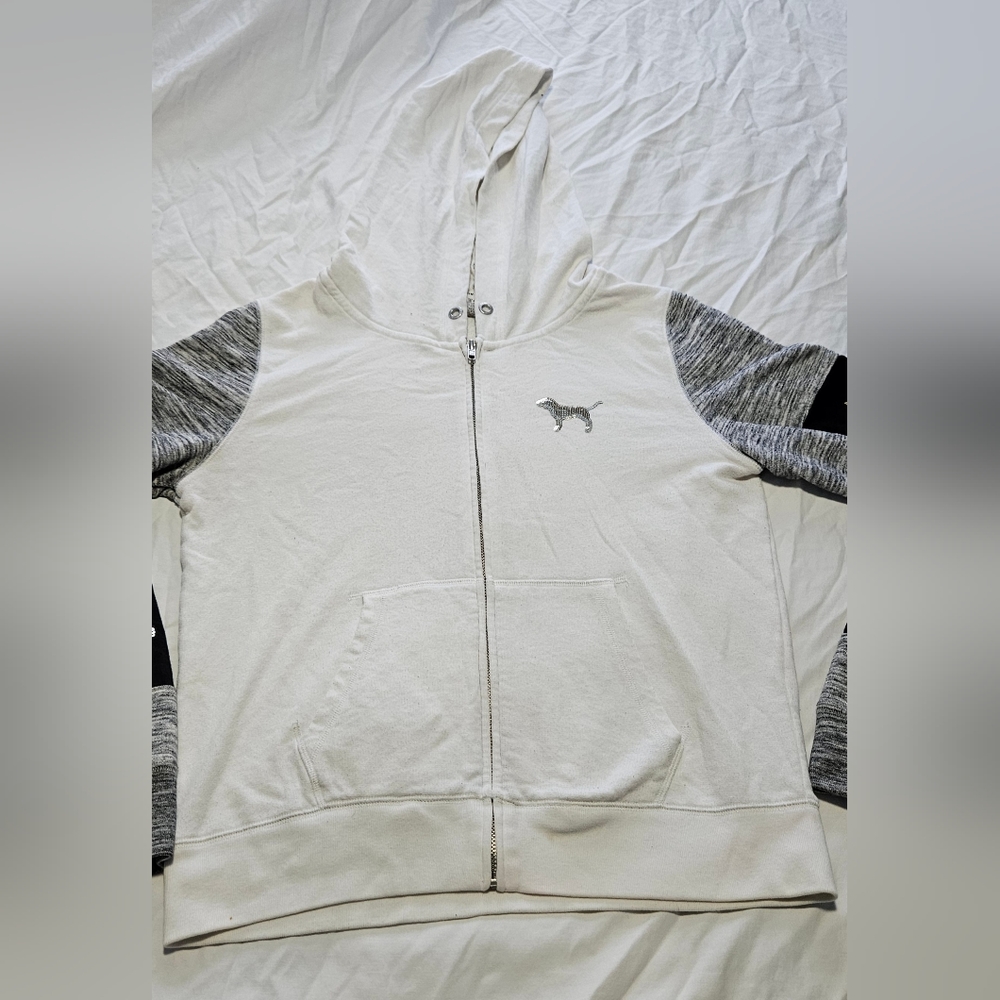 EXTREMELY RARE VINTAGE Victoria’s Secret PINK Sequin zip up hoodie - Picture 3 of 7